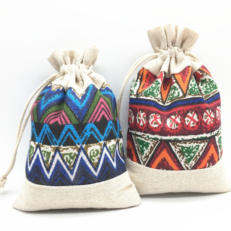 Women Bags Mini - Estilo étnico saco de cordão jóias