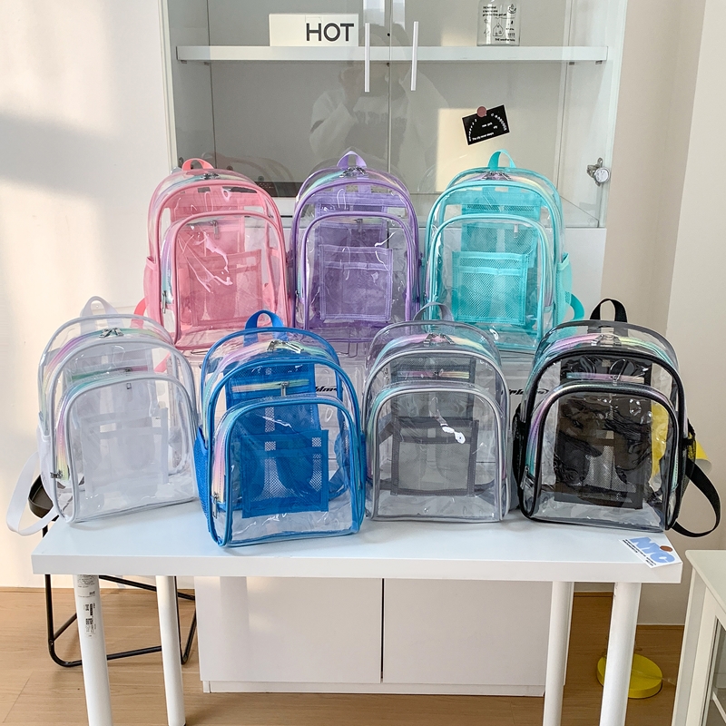 Women Bags Sale - Mochila Grande Transparente de PVC com