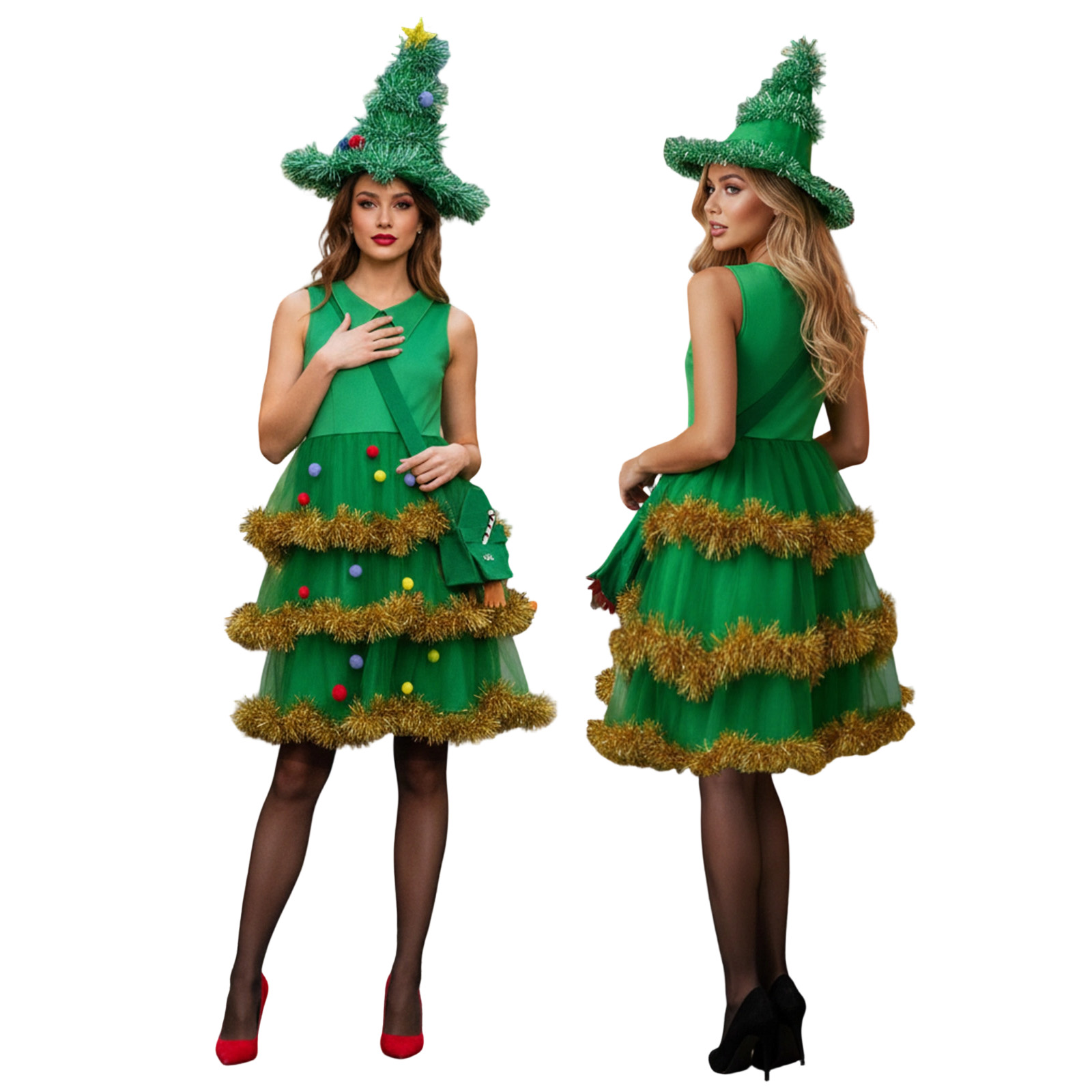 Women Bags Europe - Feminino árvore de natal cosplay trajes