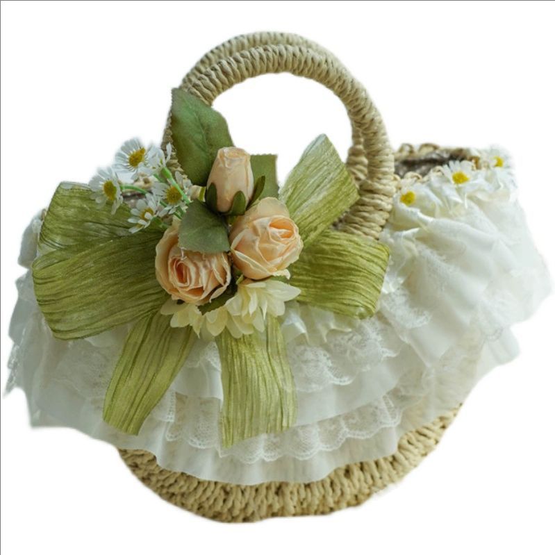 Women Bags Europe - Bolsa de palha de renda Lolita