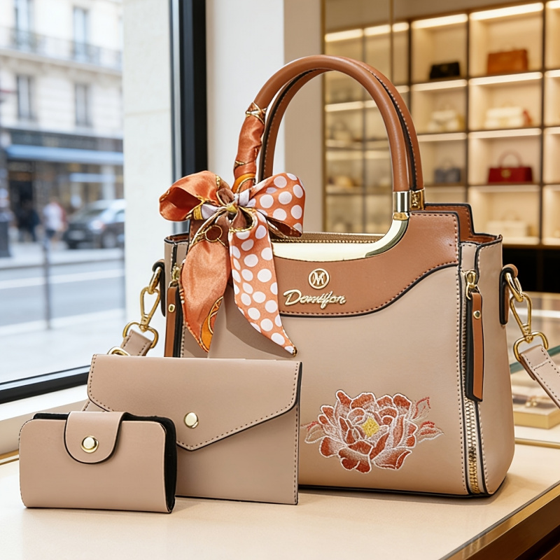 Women'S Bags Handbags - Conjunto de 3 bolsas bordadas de