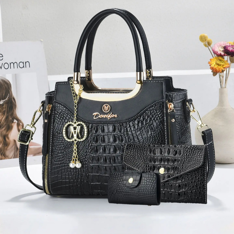 Women'S Bags Handbags - Conjunto de Bolsas Femininas com Textura
