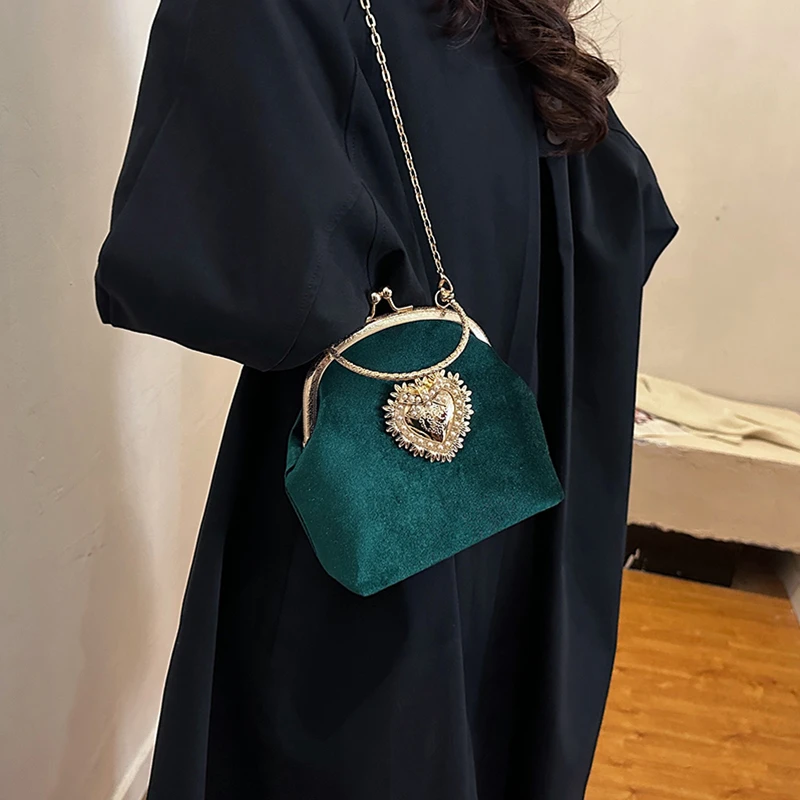 Women Bags Sale - Correntes de veludo quadro coração jantar