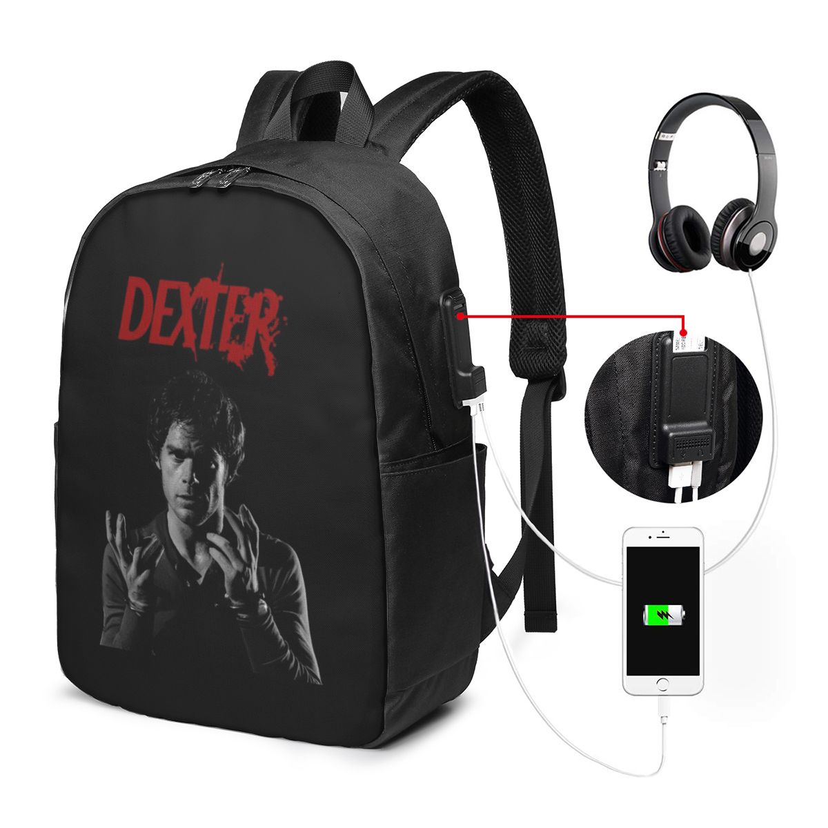 Women'S Bags - Mochila Dexter Morgan para viagem, bolsa