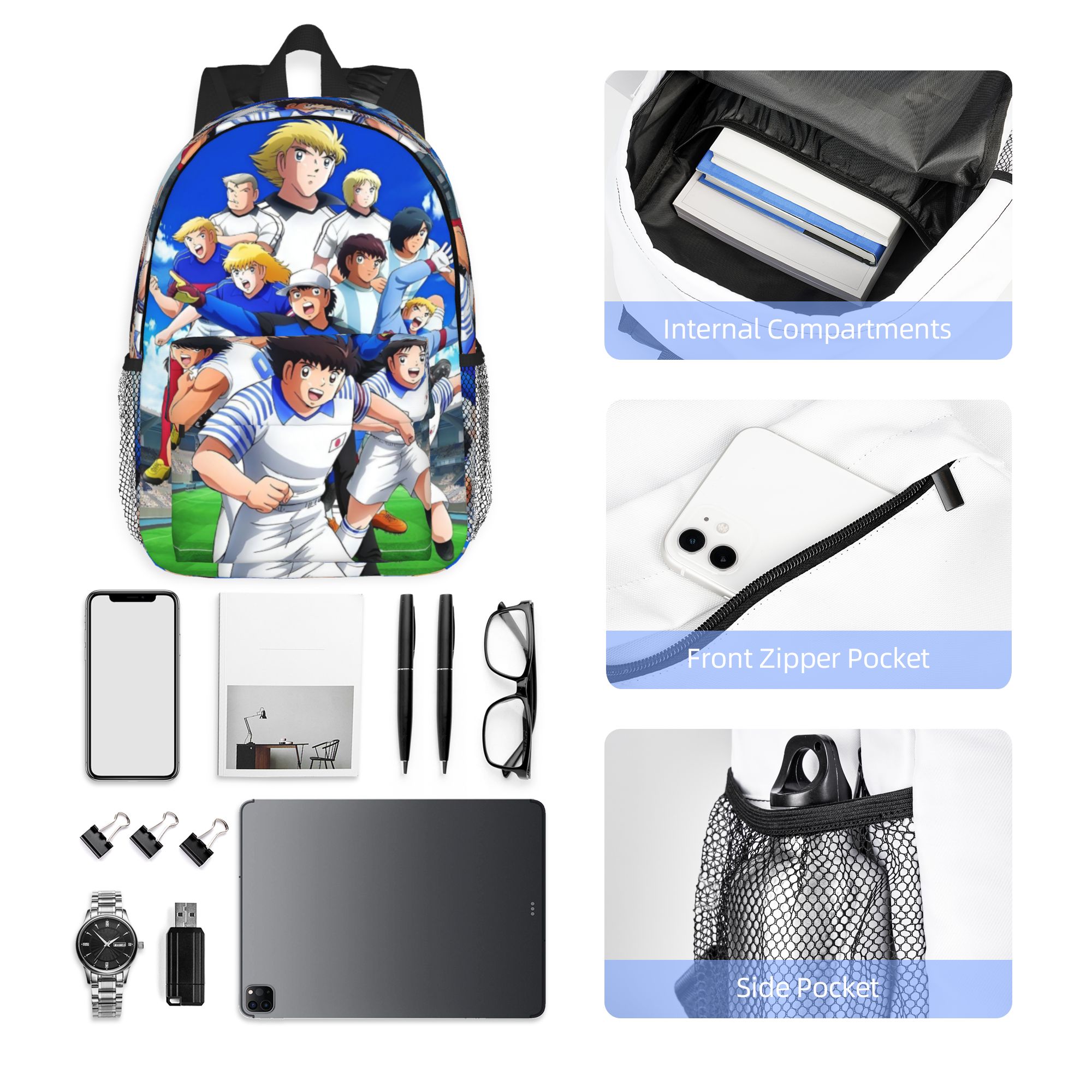 Mochila de Anime de Futebol Ja - Women Bags Discount avaliação e preço