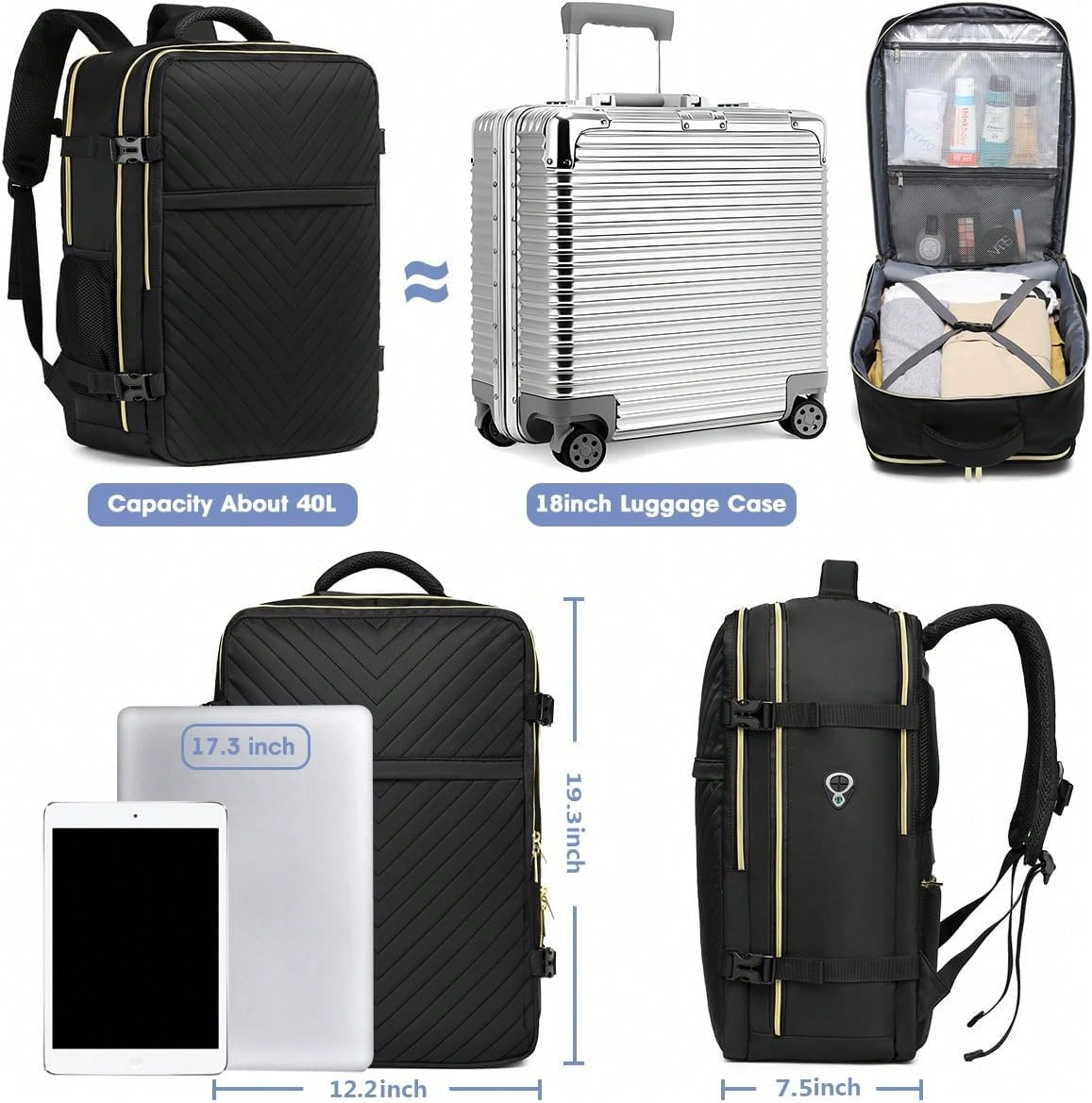 Mochila de viagem grande para  - Women'S Bags avaliação e preço
