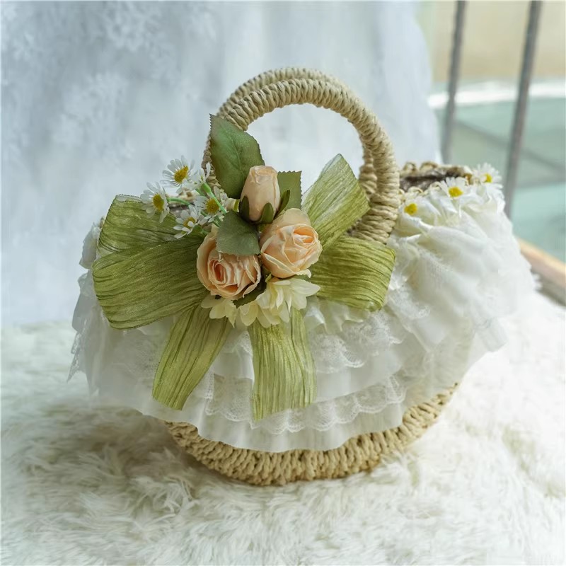 Bolsa de palha de renda Lolita - Women Bags Europe avaliação e preço