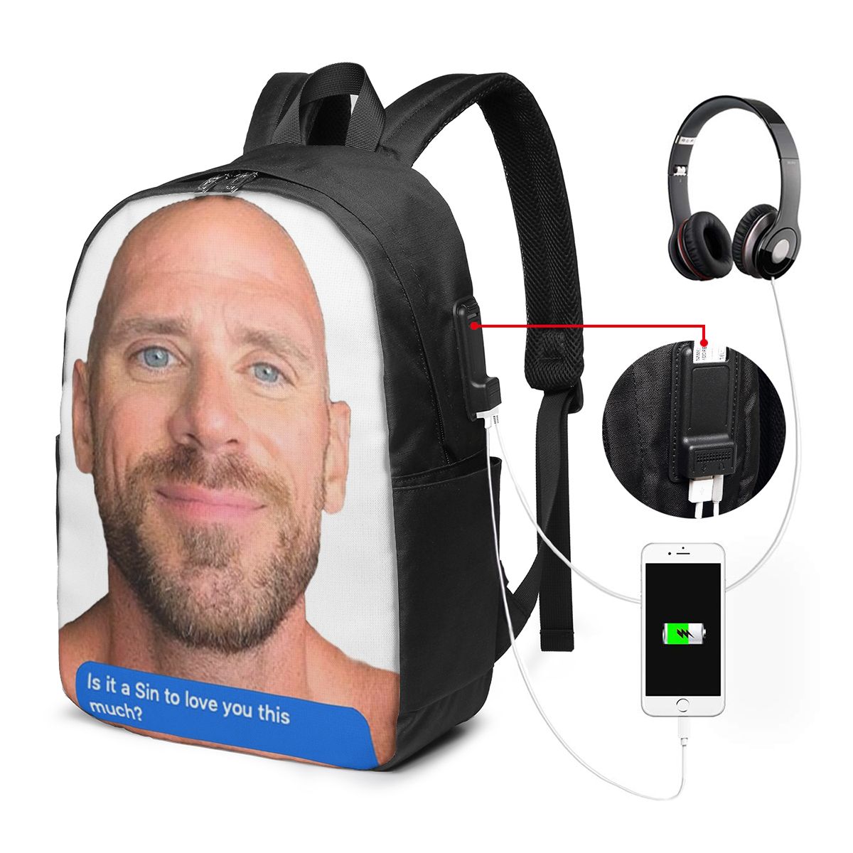 Mochila Johnny Sins Flirty Tex - Women'S Bags avaliação e preço