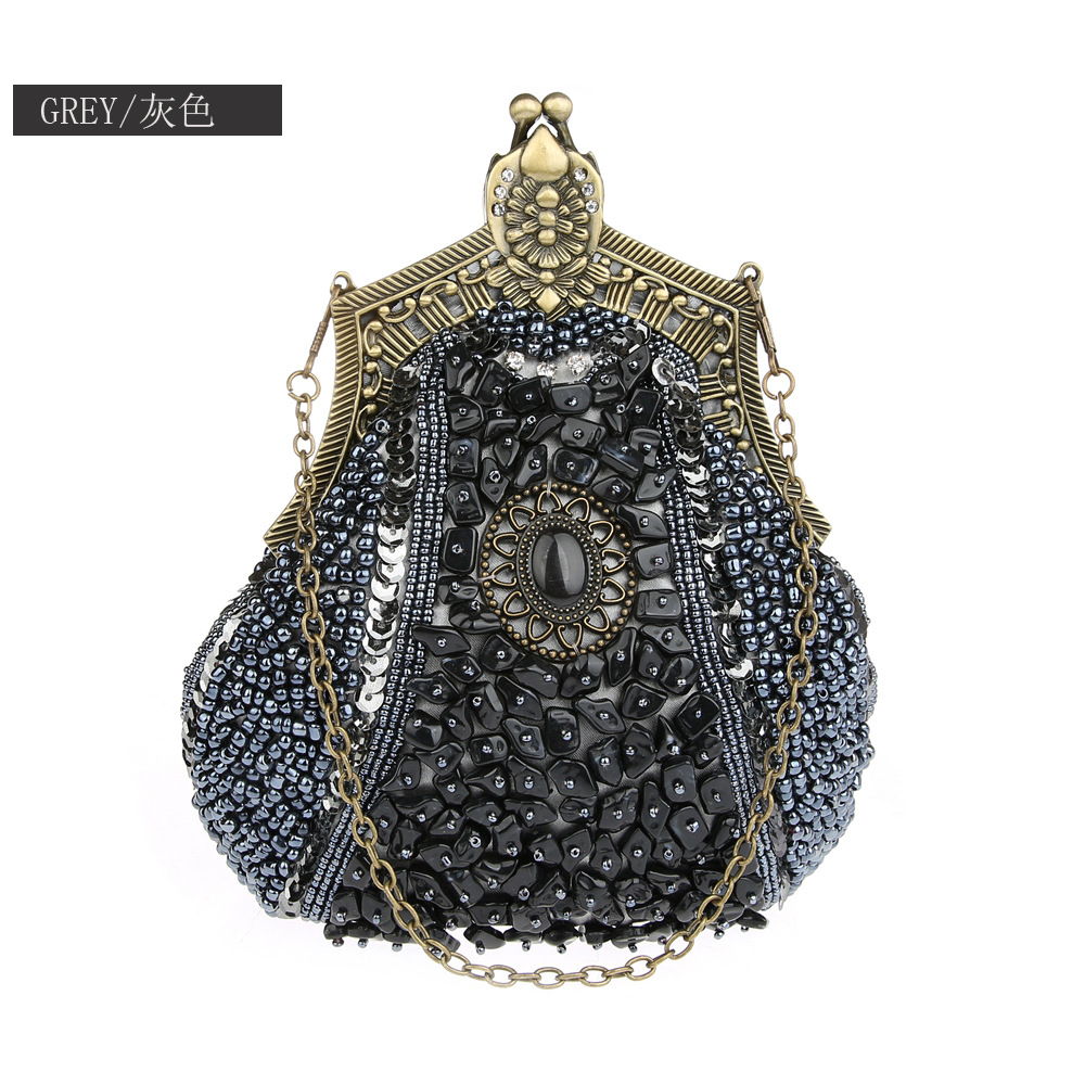 Clutch frisada de lantejoulas  - Women Bags Gold avaliação e preço