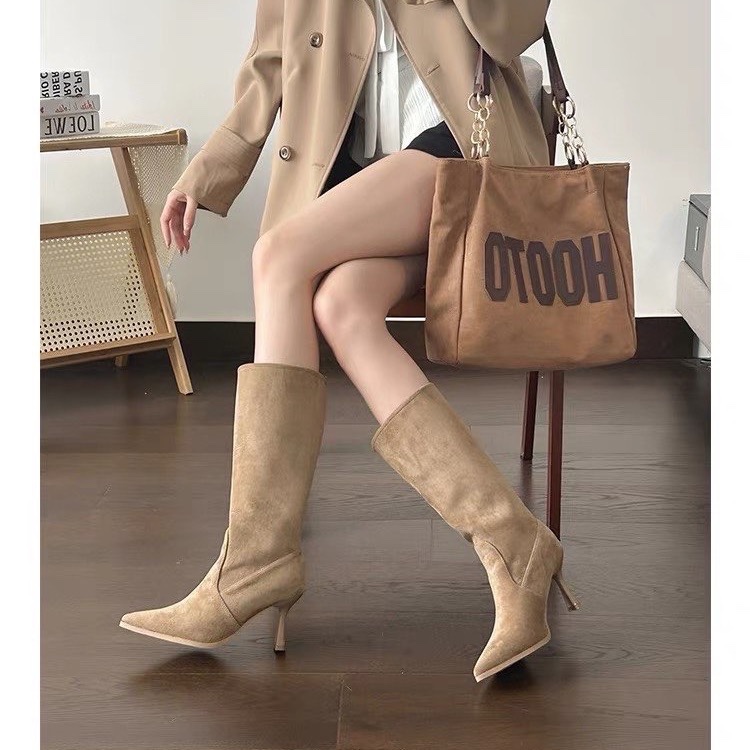 Botas modernas de camurça de v - Women Bags Sale avaliação e preço
